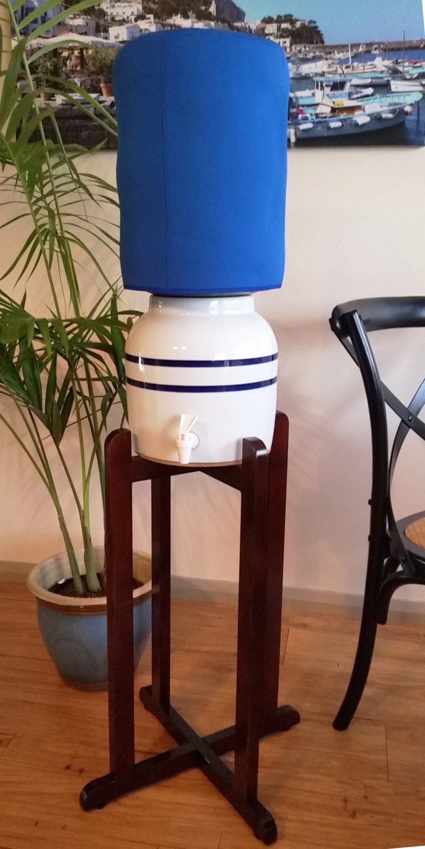 Ceramic Water Dispenser (double blue band)